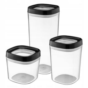 Pojemnik Na Żywność KADAX Produkty Sypkie Przyprawy Z Pokrywką Plastikowy 3szt 1szt.