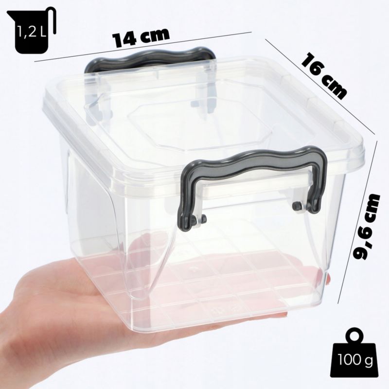 Pojemnik Na Żywność KADAX Pudełko Śniadaniowe Na Lunch Lunchbox 1,2L Z Pokrywką 1szt.