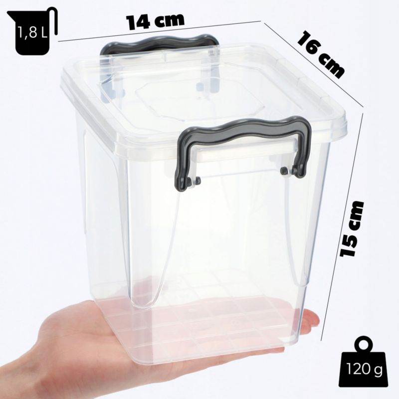 Pojemnik Na Żywność KADAX Pudełko Śniadaniowe Na Lunch Lunchbox 1,8L Z Pokrywką 1szt.