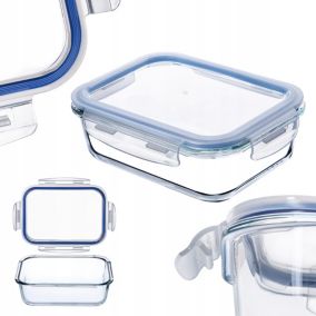 Pojemnik Na Żywność KADAX Szklany 370ml Z Pokrywką Pudełko Śniadaniówka Lunchbox 1szt.