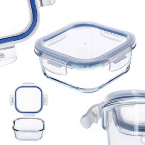 Pojemnik Na Żywność KADAX Szklany 800ml Z Pokrywką Pudełko Śniadaniówka Lunchbox 1szt.