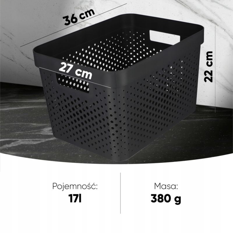 Pojemnik plastikowy Infinity Eko Curver 17L, antracyt