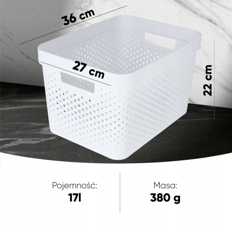 Pojemnik plastikowy Infinity Eko Curver 17L, biały