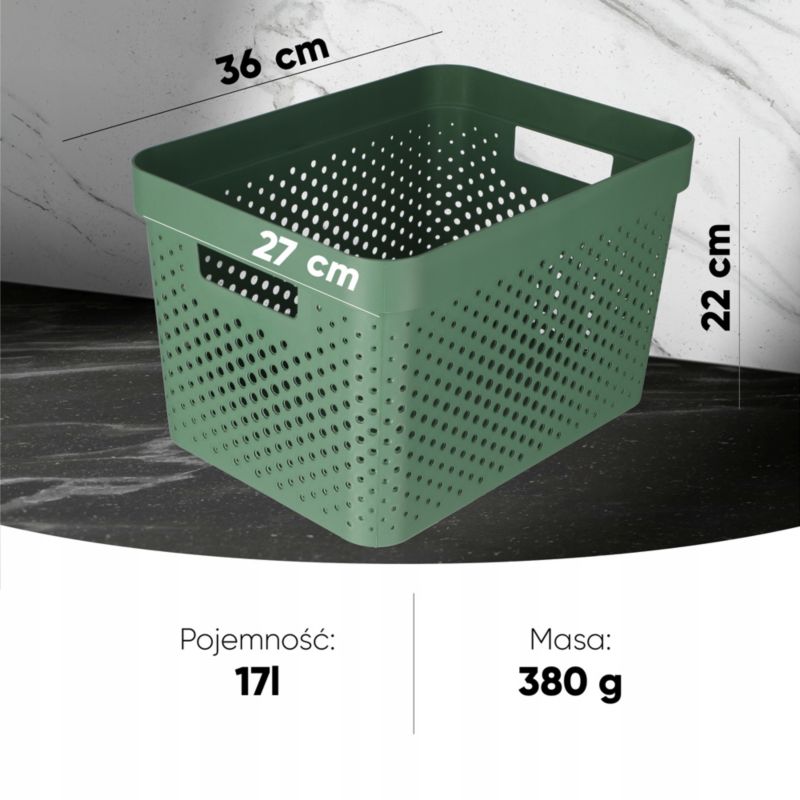 Pojemnik plastikowy Infinity Eko Curver 17L, zielony