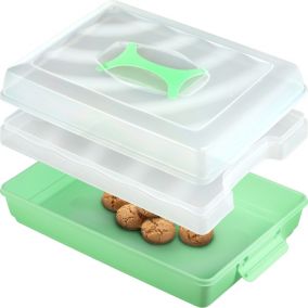 Pojemnik Plastikowy KADAX Prostokątny Na Ciasto Wypieki Tort Pudełko Duży 1szt.