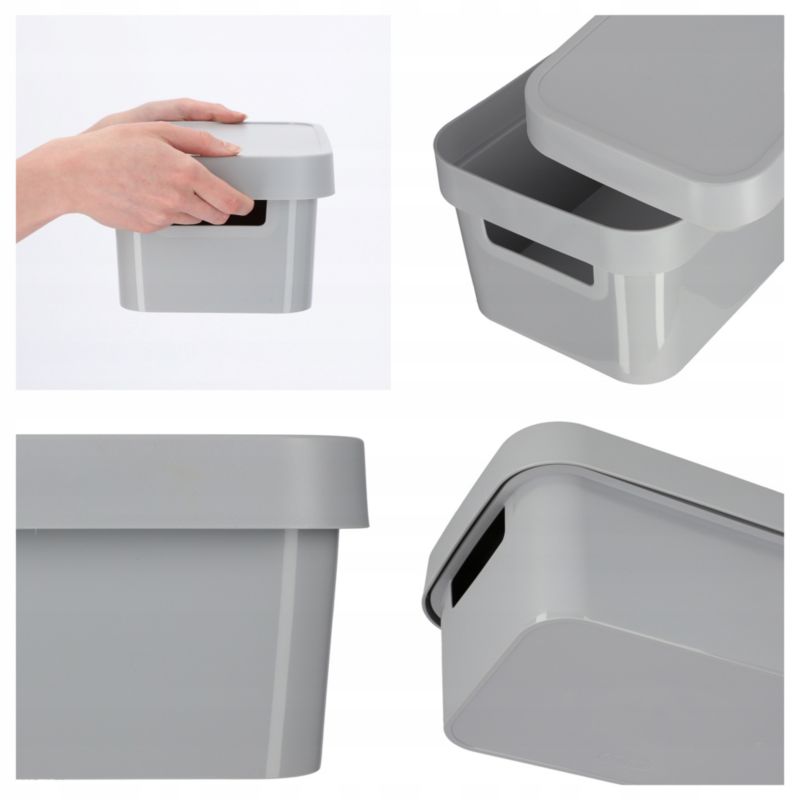 Pojemnik z pokrywką Infinity Curver 4.5L, jasny szary