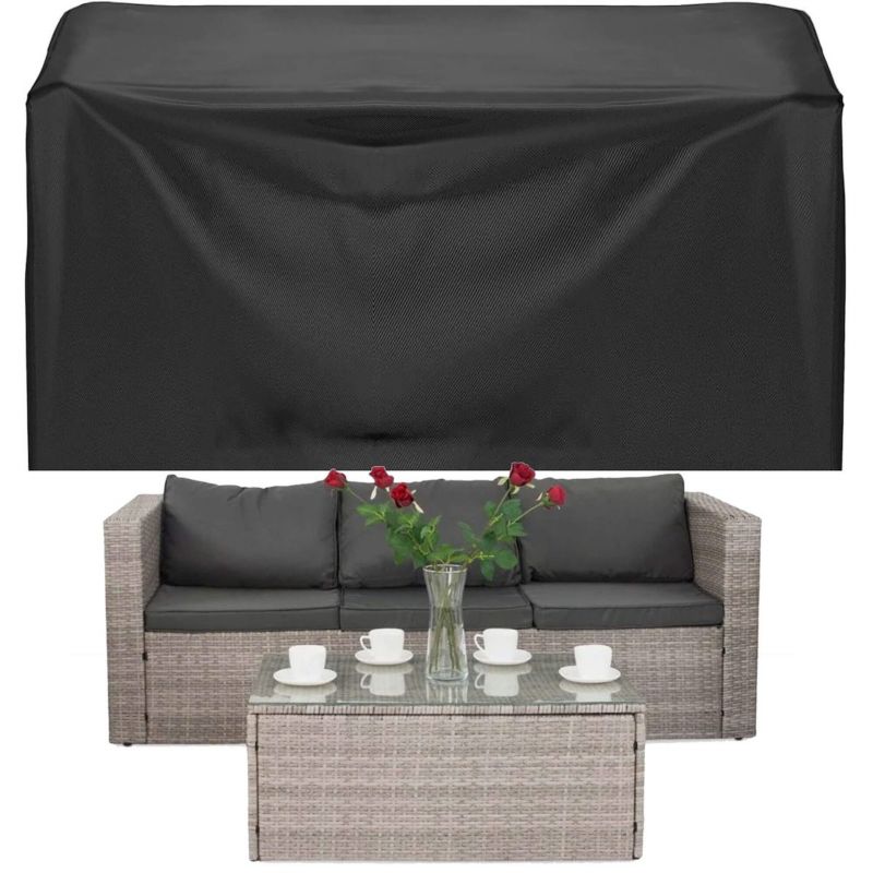 Pokrowiec na meble 245x160x100 cm  Springos wodoodporny czarny 1 szt.