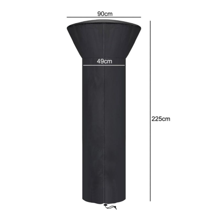 Pokrowiec na Parasol Grzewczy Promiennik Grzyb Gazowy Ferocity 49x90x225 cm czarny 1 szt.