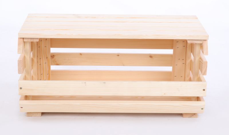 Pokrywa do skrzynki na owoce i warzywa MODO24 ażurowa szerokość 57 cm drewno naturalne 1 szt