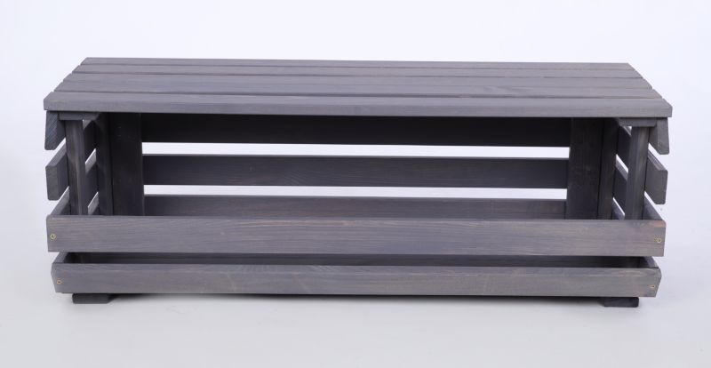 Pokrywa do skrzynki na owoce i warzywa MODO24 ażurowa szerokość 77 cm impregnat szary 1 szt.
