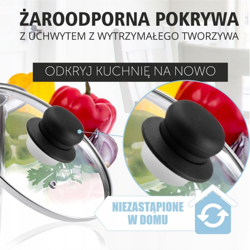 Pokrywa KADAX Do Garnka Patelni Żaroodporna Szklana 14cm 1 szt.