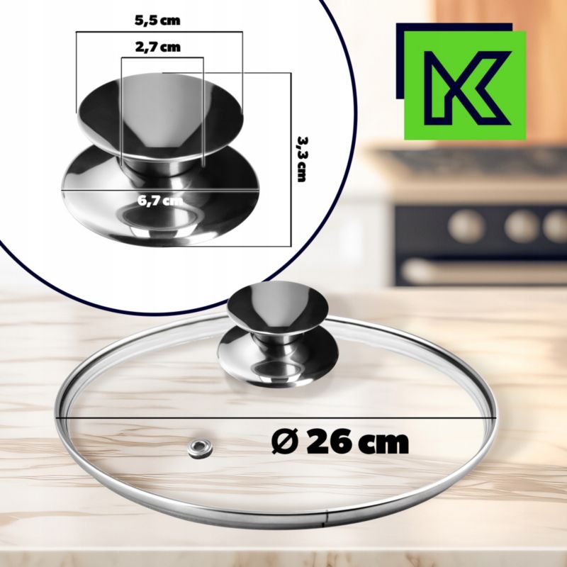 Pokrywka KADAX Szklana 26cm Żaroodporna Do Garnka 1 szt.