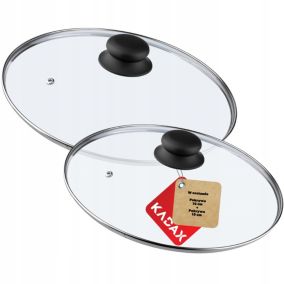 Pokrywka KADAX Szklana Do Garnka Patelni 28cm + 30cm 2 szt.