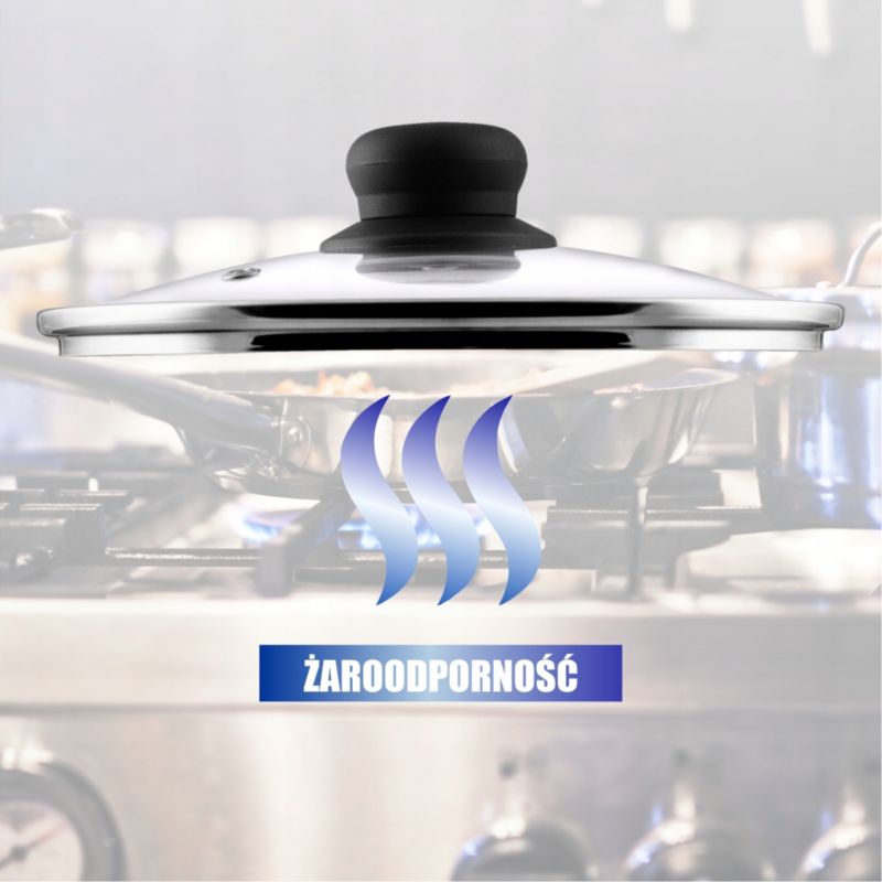 Pokrywka KADAX Szklana Pokrywa 30cm Garnka Patelni Uniwersalna Żaroodporna 1 szt.
