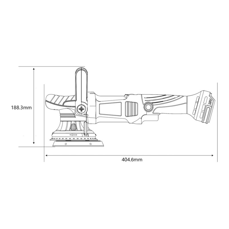 Polerka Mac Allister 18V 125 mm bez akumulatora