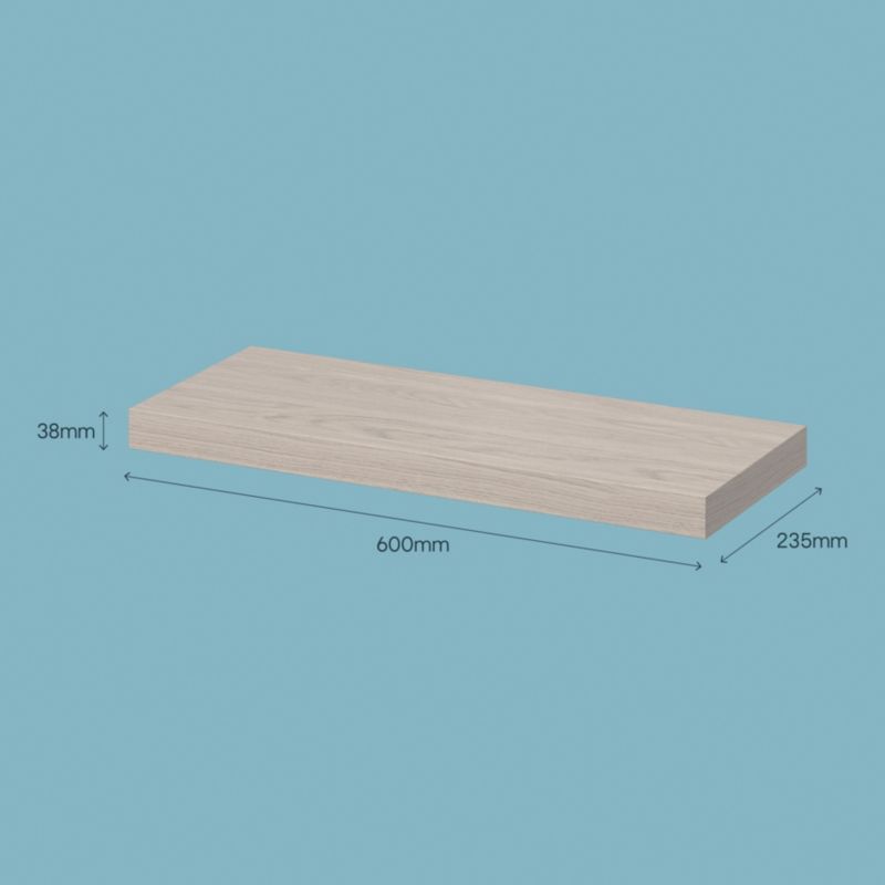 Półka 3,8 x 23,5 x 60 cm GoodHome Cusko dąb bielony