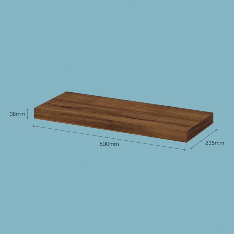Półka Cusko 30 x 235 x 600 mm orzech
