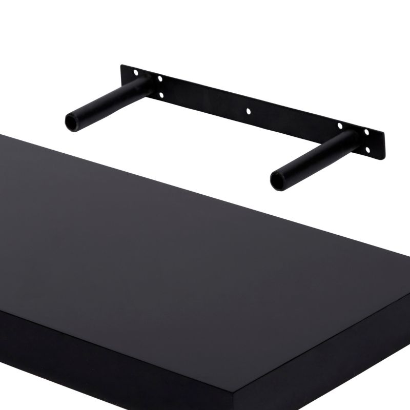 Półka dekoracyjna Form Cusko 38 x 235 x 1180 mm czarna