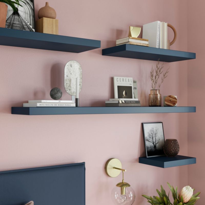 Półka dekoracyjna GoodHome Cusko 38 x 235 x 1180 mm granatowa