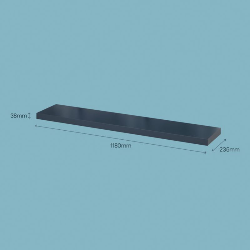 Półka dekoracyjna GoodHome Cusko 38 x 235 x 1180 mm granatowa