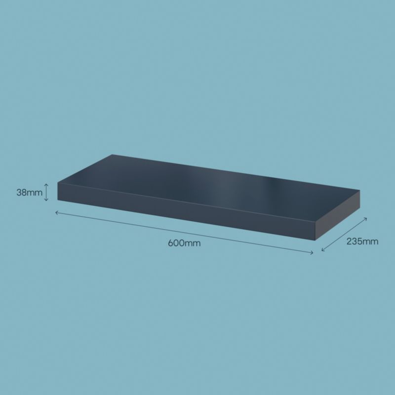 Półka dekoracyjna GoodHome Cusko 38 x 235 x 600 mm granatowa