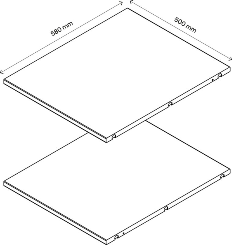 Półka do korpusu GoodHome Atomia 58 x 50 cm biały 2 szt.