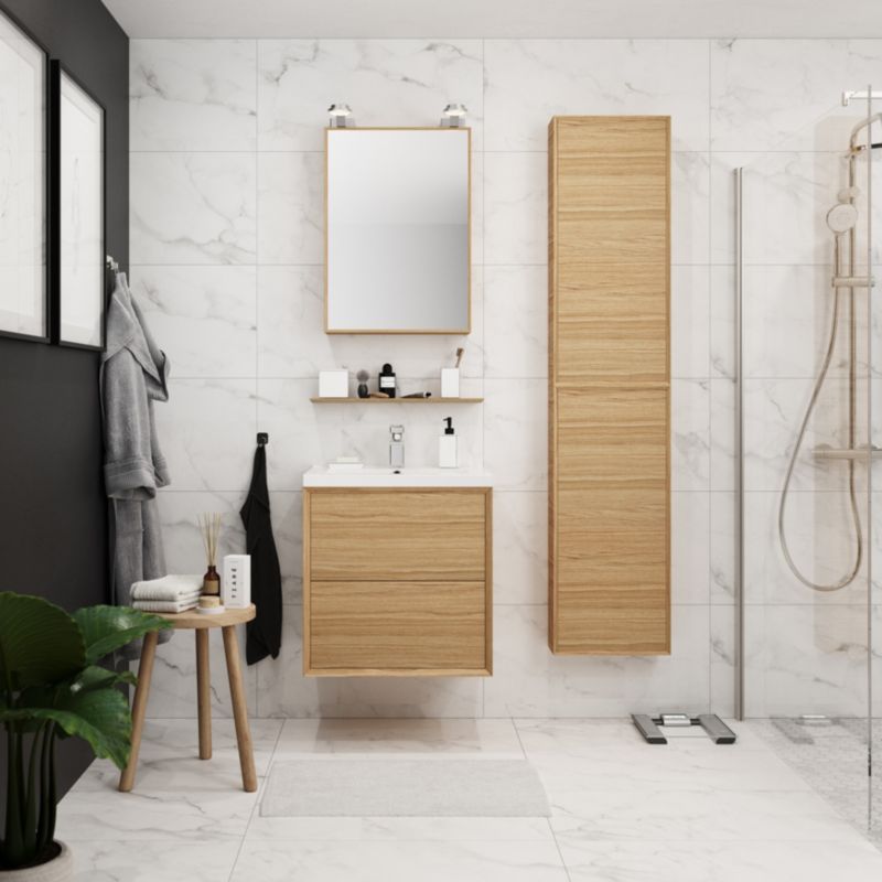 Półka GoodHome Avela 60 cm drewno