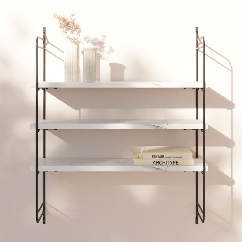 Półka GoodHome Rigga 1,8 x 19 x 60 cm marmur