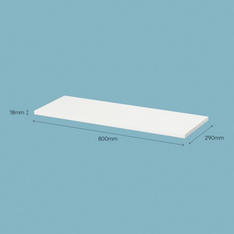 Półka GoodHome Rigga 29 x 80 cm biały