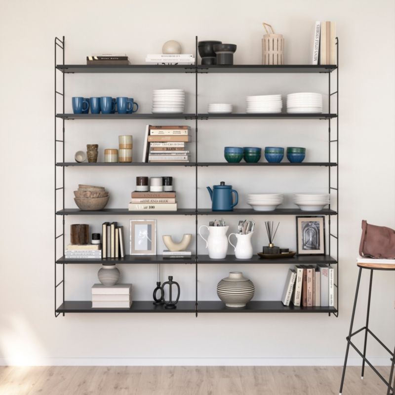 Półka GoodHome Rigga 29 x 80 cm czarny