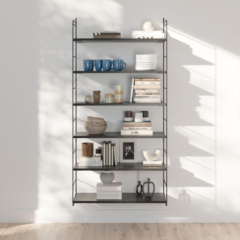 Półka GoodHome Rigga 29 x 80 cm czarny