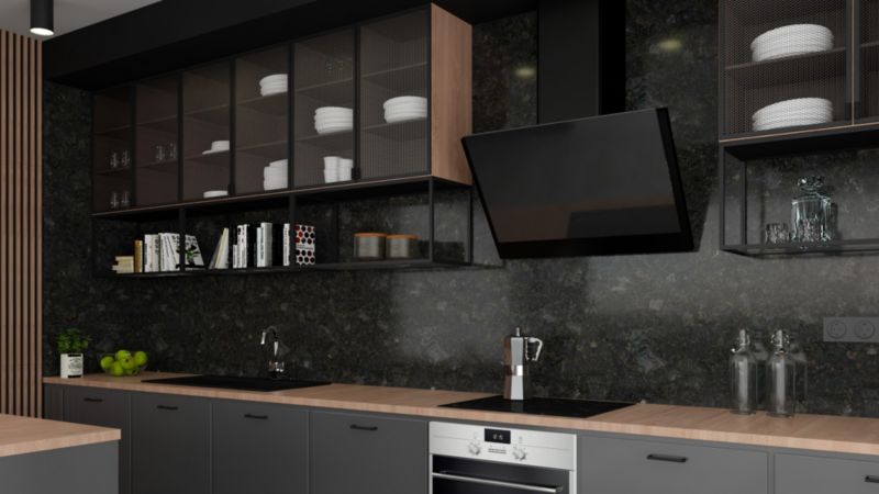 Półka metalowa Qbox czarna 60 cm