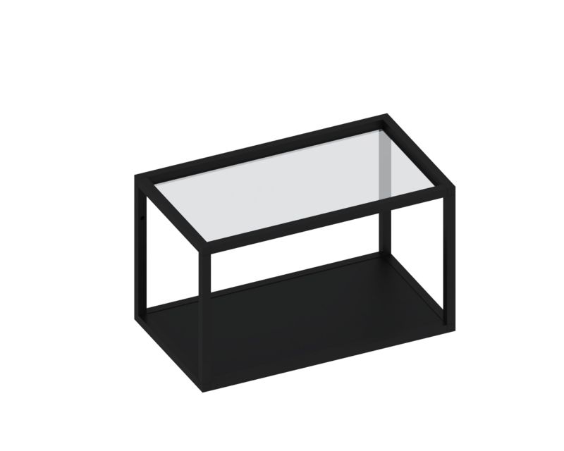 Półka metalowa Qbox czarna 60 cm