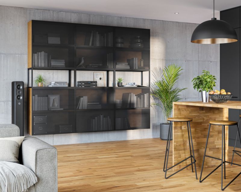 Półka metalowa Qbox czarna 80 cm