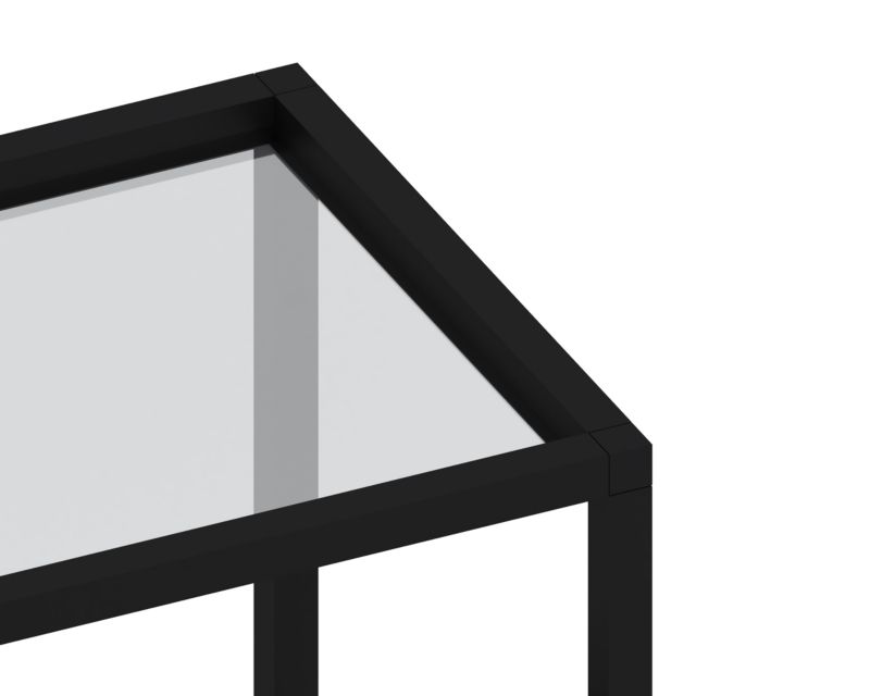 Półka metalowa Qbox czarna 80 cm