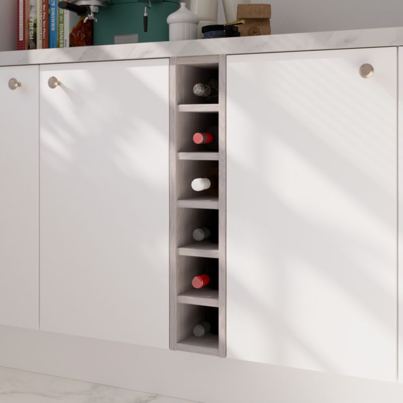 Półka na wino GoodHome Caraway 15 cm szary dąb