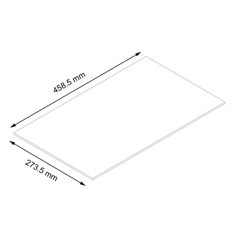 Półka szklana GoodHome Cicely 273,5 x 458,5 mm 2 szt.