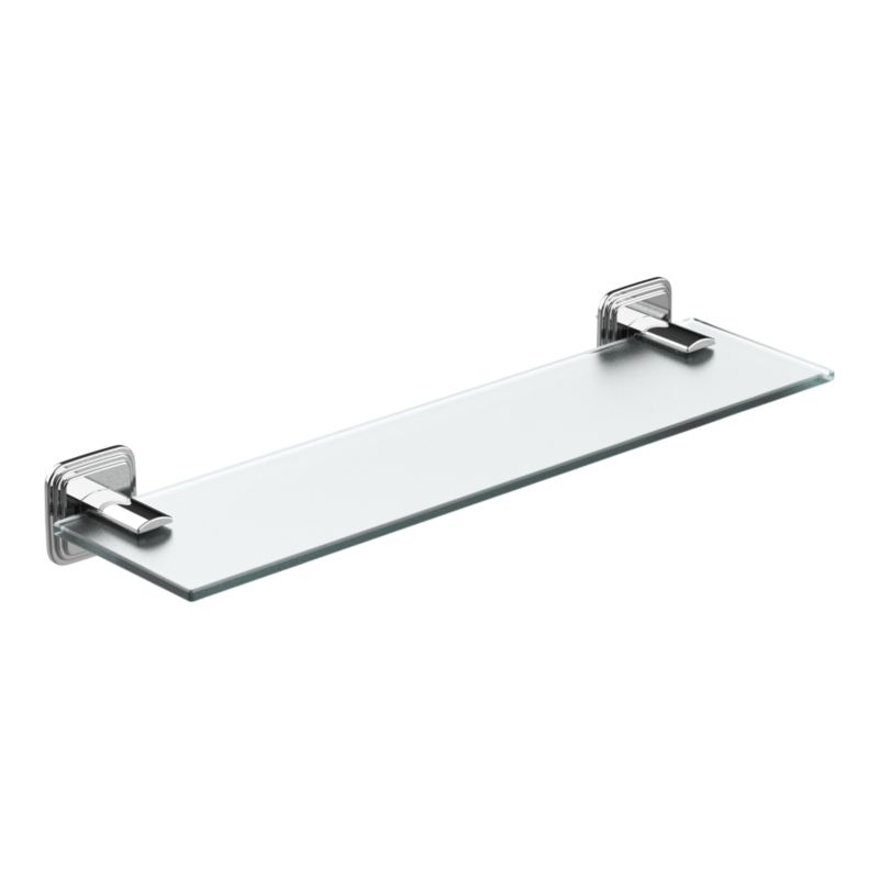 Półka szklana GoodHome Teesta 40 cm chrom
