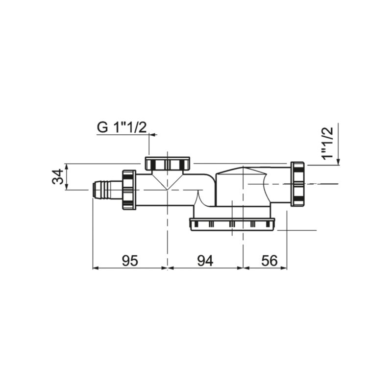 Półsyfon zlewozmywaka Wirquin Espace 1 1/2 '' x 40 mm