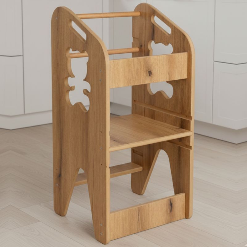 Pomocnik kuchenny VERK.design 80cm kitchen helper, podest dla dzieci brązowy 1 szt.