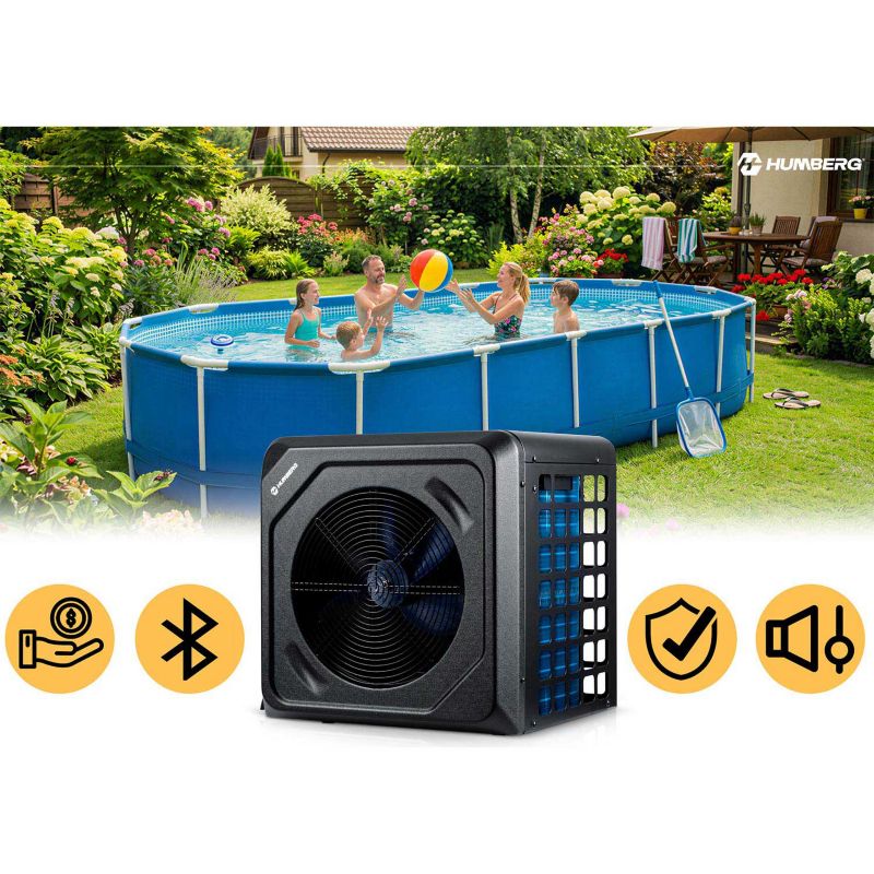 Pompa ciepła Humberg HM-910 do basenu podgrzewacz wody 5 kW oszczędny Eko 1szt.