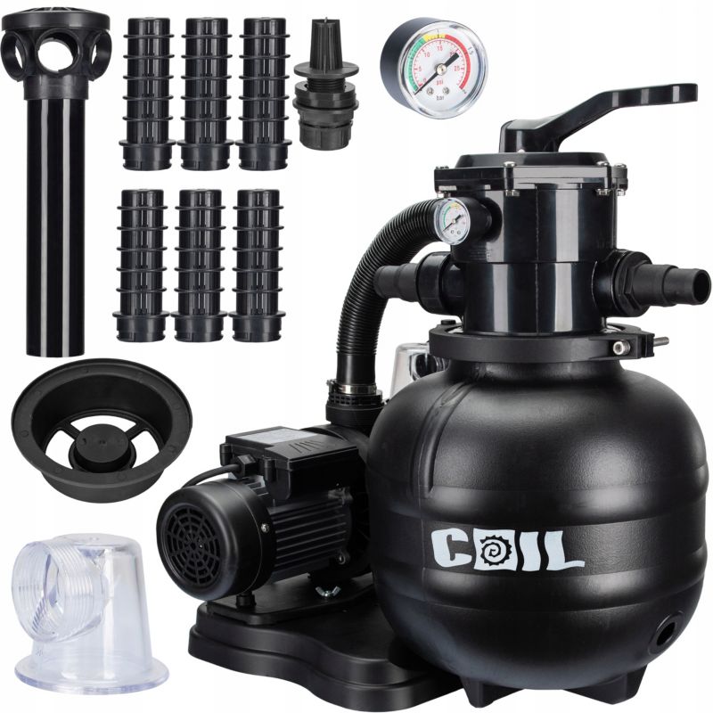 Pompa filtr do basenu piaskowa do filtracji piaskowej Coil 7000l/h cicha samozasysająca 1szt