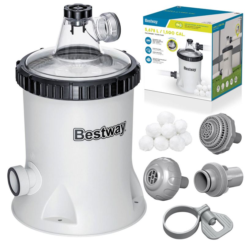 Pompa filtrująca Bestway do basenu 5678 l/h + kulki filtrujące  58870 1szt.
