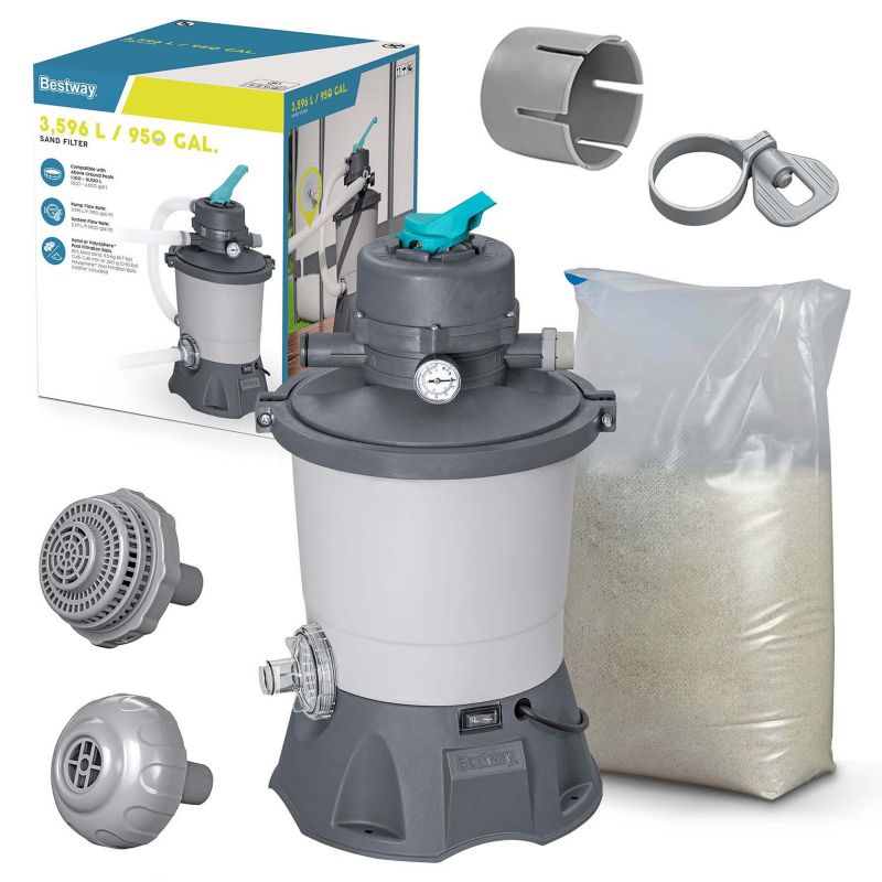 Pompa piaskowa do basenu Bestway filtr  3 596 l/h + piasek 25kg 58515 1szt.