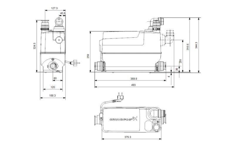 Pompa rozdrabniająca Grundfos  Sololift 2 C-3 50Hz 1 szt
