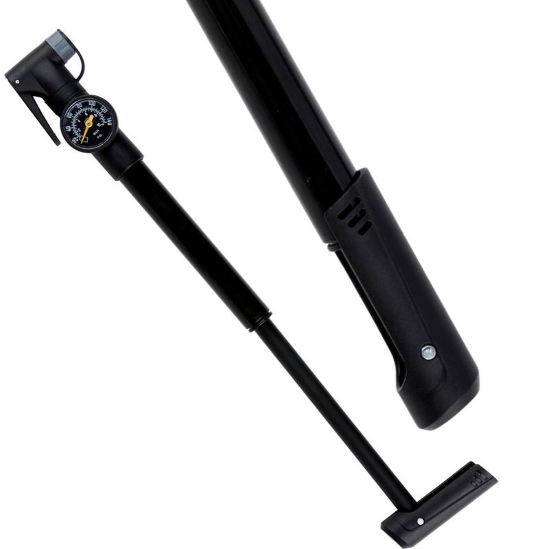 Pompka Dunlop rowerowa mini z manometrem 120Psi (8Bar) czarna  1szt.