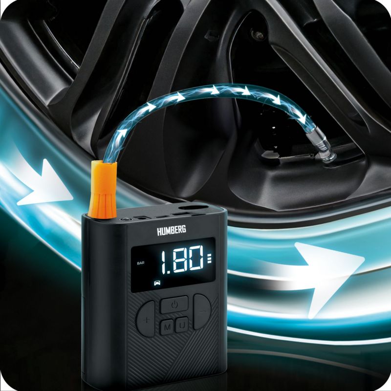 Pompka elektryczna Humberg akumulatorowa do opon rowerowa 12v kompresor  1 szt.