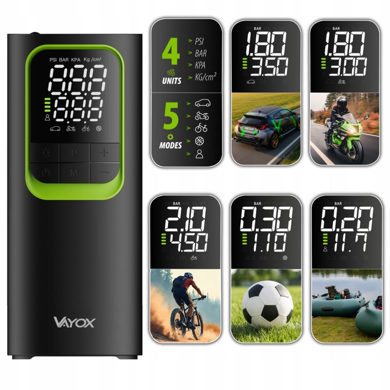 Pompka elektryczna rowerowa Vayox VA0410 akumulatorowa powerbank 8000mAh 1 szt.