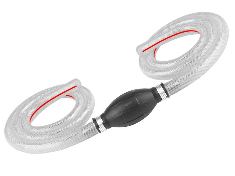 Pompka ręczna do paliw, Carmotion, 2 x wąż 12 mm x 1 m + gruszka, 1 szt.