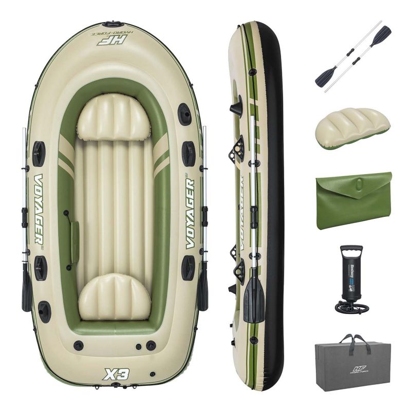 Ponton dmuchany Bestway Voyager X3 zestaw wiosła pompka 294x137cm 3 osobowy 1 szt.